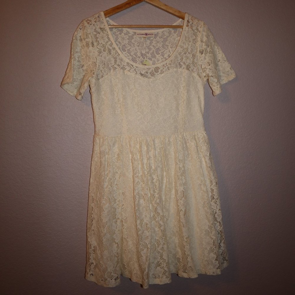 Cream Lace Dress